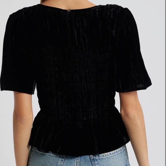 Rails Black Velvet Top - Picture 2 of 3
